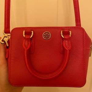 tory burch mini saffiano vermillion crossbody
